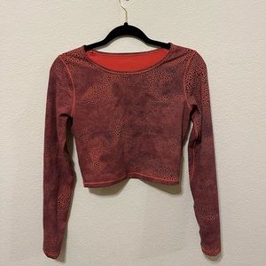 lululemon wunder train cropped long sleeve size 6